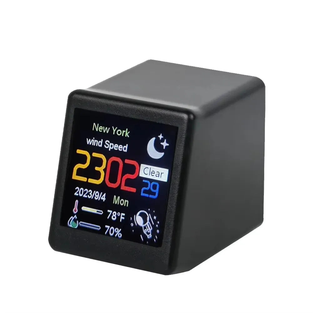 Doodad Co. Smart Desktop Weather Station — Temperature, Humidity & Time Display