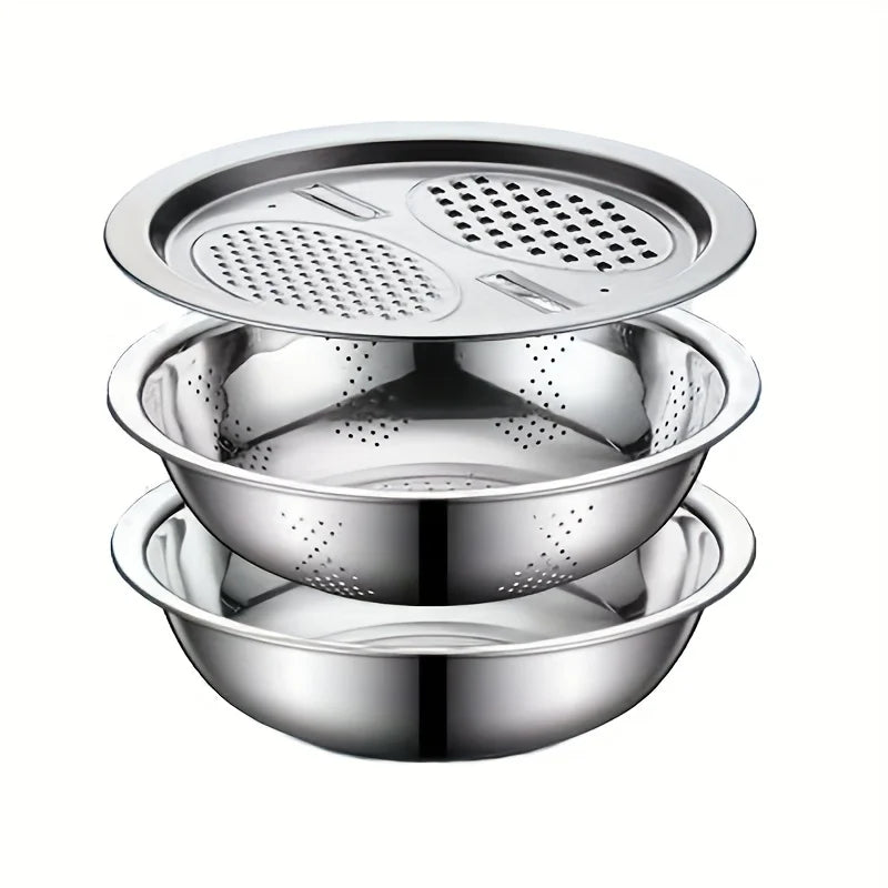 Doodad Co. 3-in-1 Mixing Bowl & Grater Set