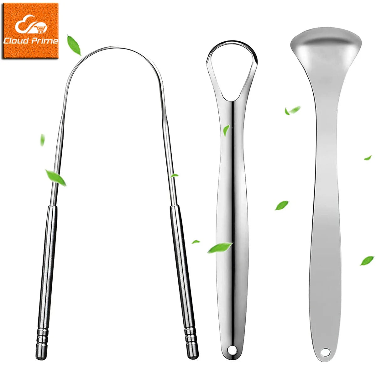 Doodad Co. Metal Tongue Scraper — Stainless Steel, Portable Design
