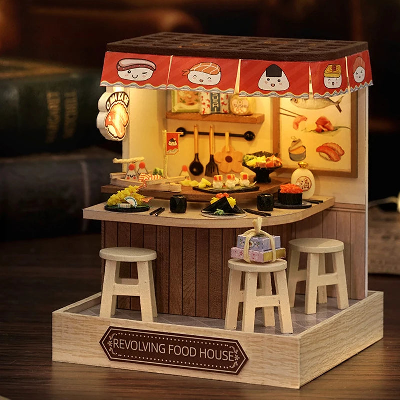 Doodad Co. DIY Dollhouse Kit — 3D Wooden Puzzle, Miniature Build