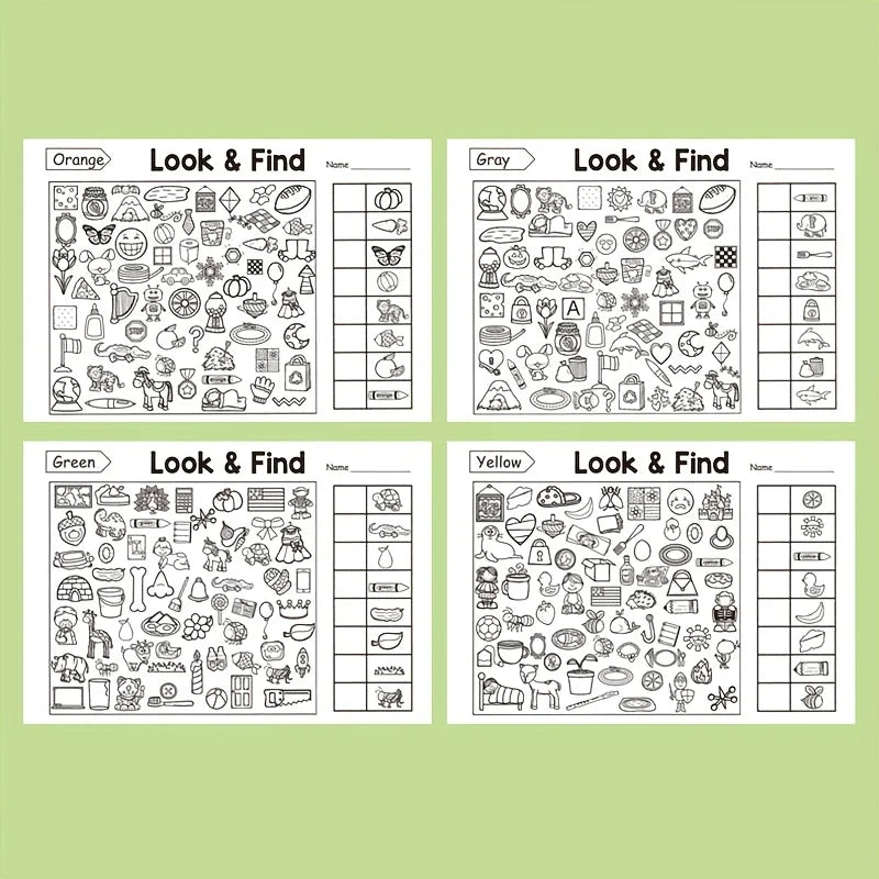 Doodad Co. Hidden Objects Coloring Book — Interactive, 100+ Activity Pages