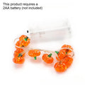 Doodad Co. Pumpkin String Lights — 10-LED Garland, Battery Powered Halloween Glow