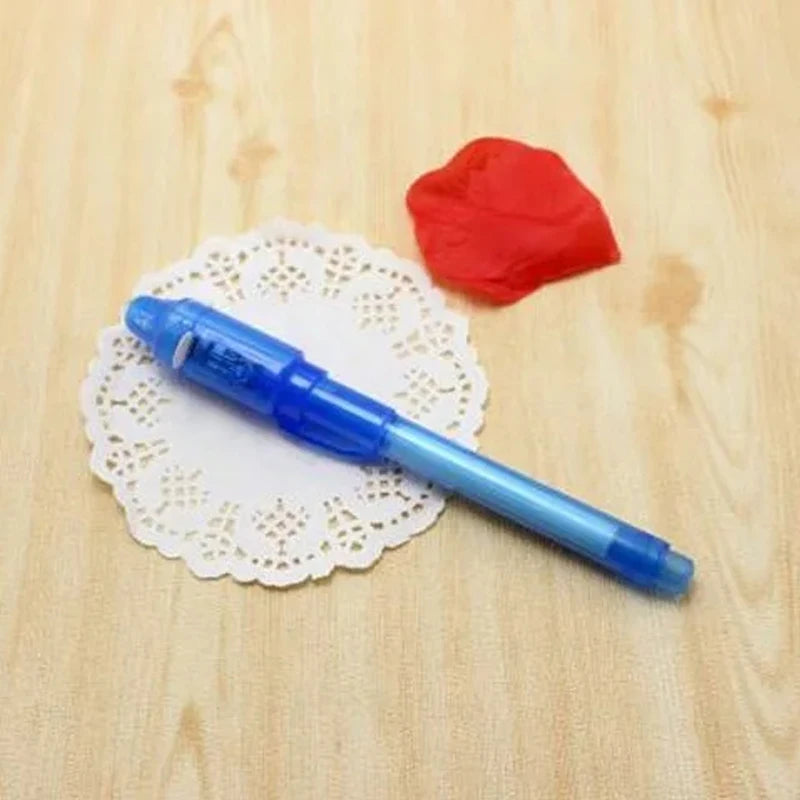 Doodad Co. Invisible Ink Spy Pen — UV Light Included, Secret Messages