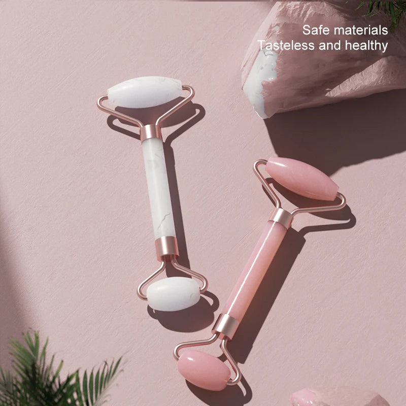 Doodad Co. Facial Massage Roller Set — Dual-End Roller, Gua Sha Included