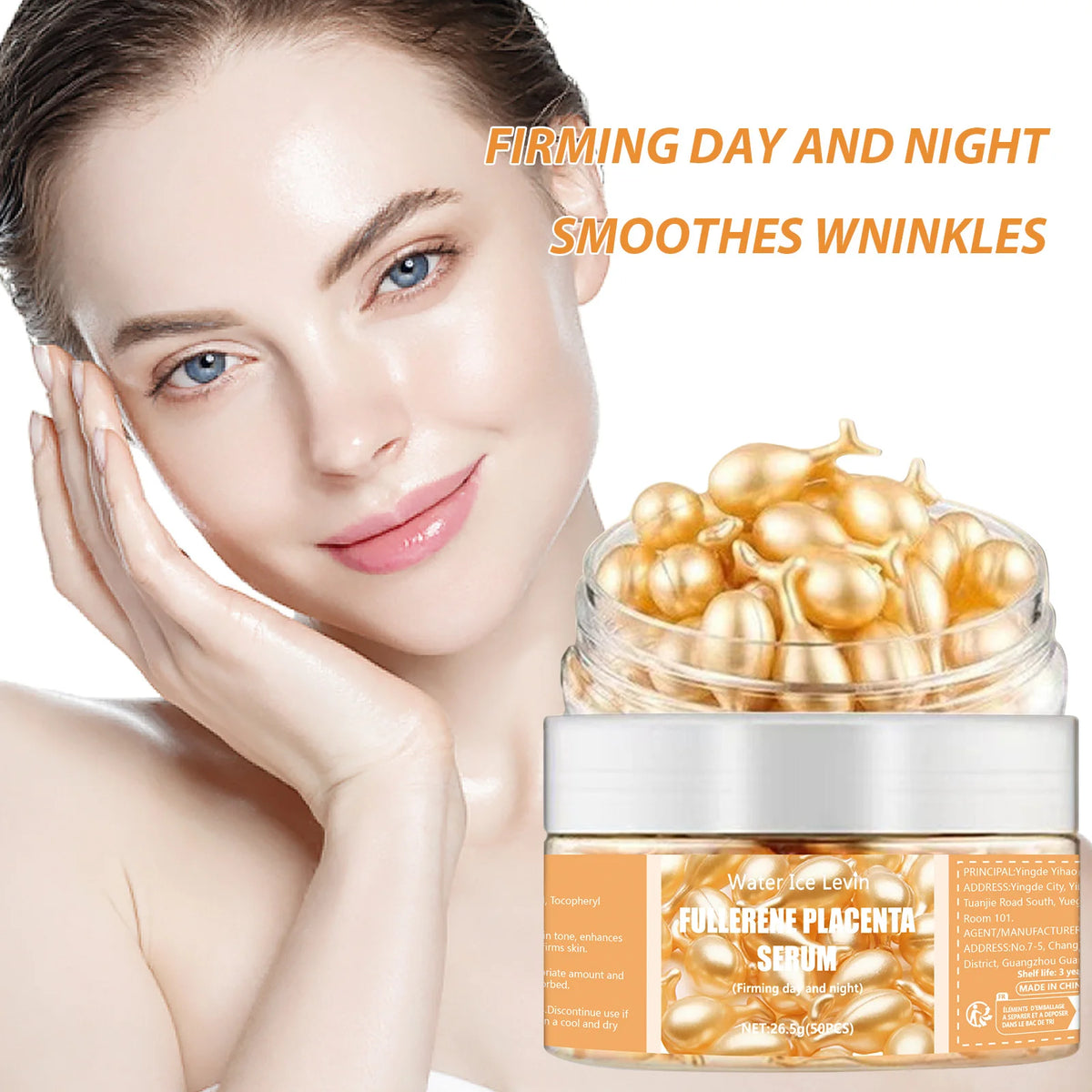 Doodad Co. Collagen Face Serum Capsules — Firming, 50-Capsule Pack