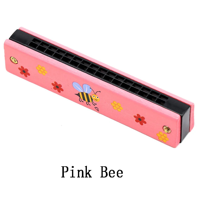 Doodad Co. Kids Wooden Harmonica — Beginner-Friendly, Musical Learning Toy