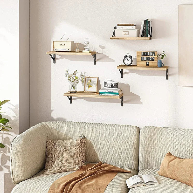 Doodad Co. Floating Wall Shelves — Wooden, Multi-Room Storage