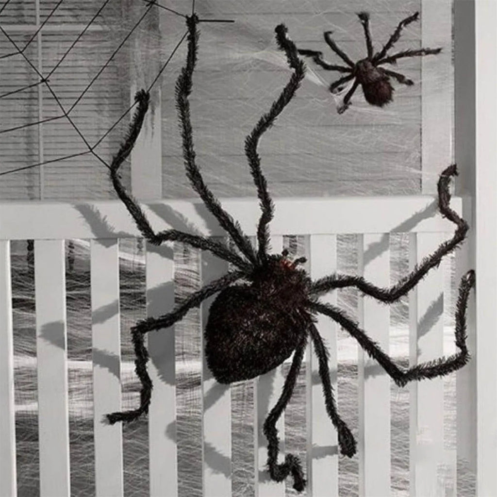 Doodad Co. Giant Hairy Spider Decoration — Realistic Outdoor Halloween Prop