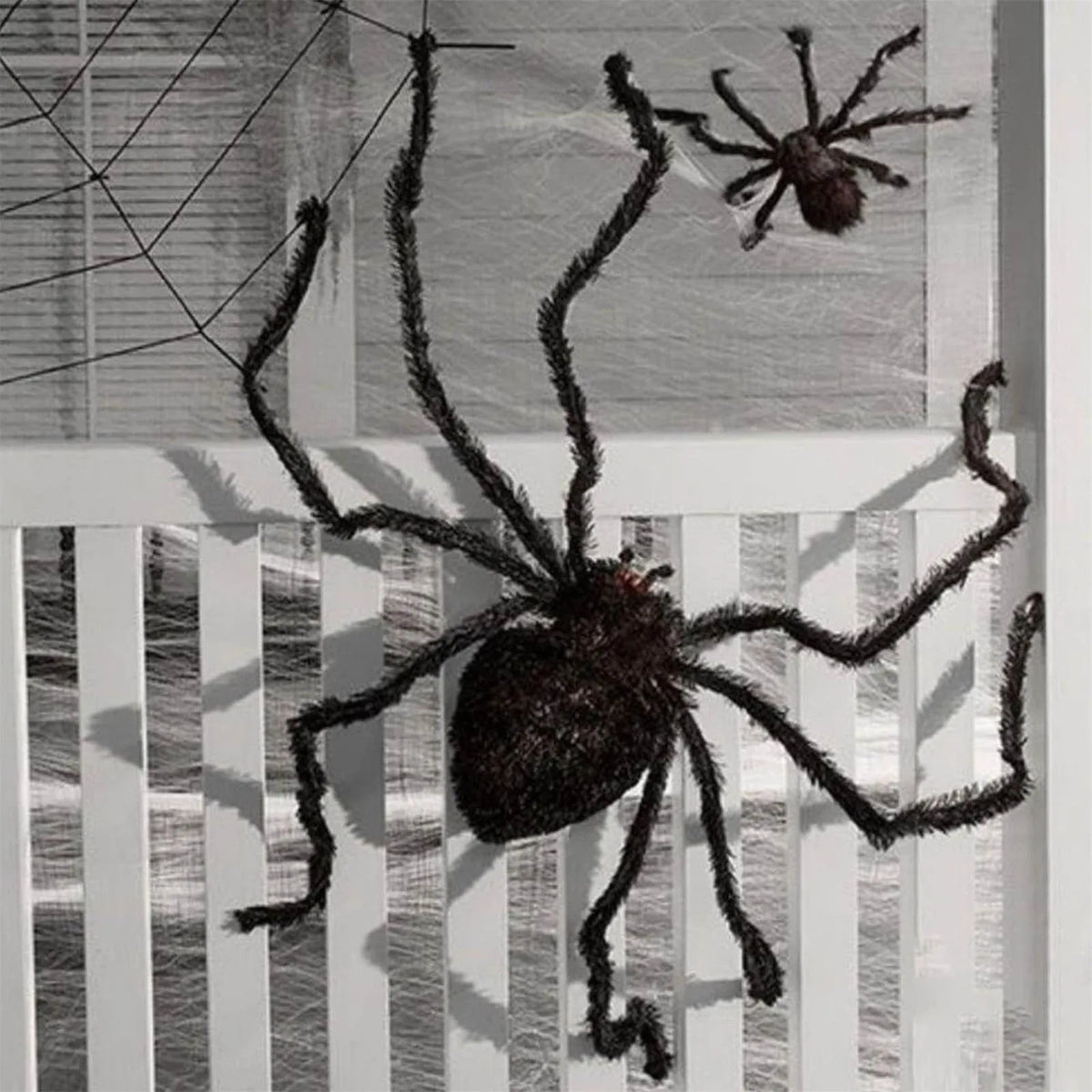 Doodad Co. Giant Hairy Spider Decoration — Realistic Outdoor Halloween Prop