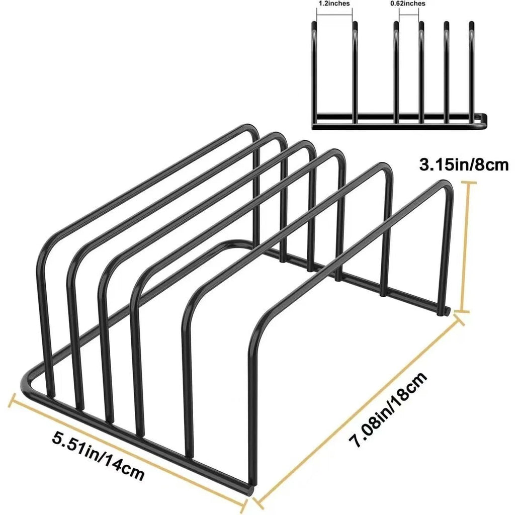 Doodad Co. Cutting Board Rack — 5-Tier, Carbon Steel Construction