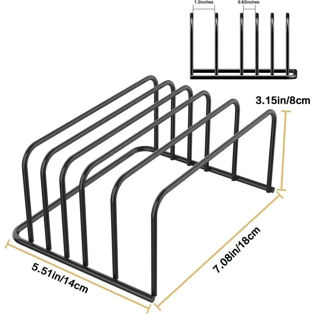 Doodad Co. Cutting Board Rack — 5-Tier, Carbon Steel Construction