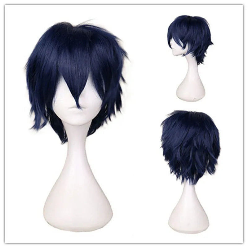 Doodad Co. Cosplay Costume Wig — Heat-Resistant Fiber, 12-Inch Anime Style