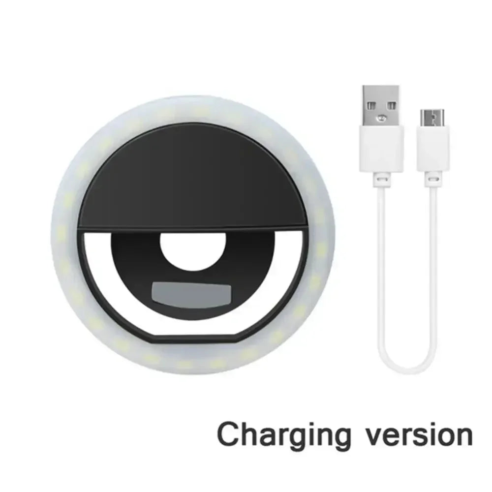 Doodad Co. LED Selfie Ring Light — Clip-On, USB Rechargeable
