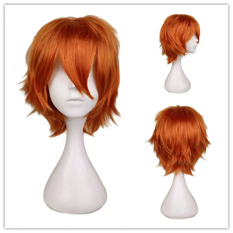Doodad Co. Cosplay Costume Wig — Heat-Resistant Fiber, 12-Inch Anime Style