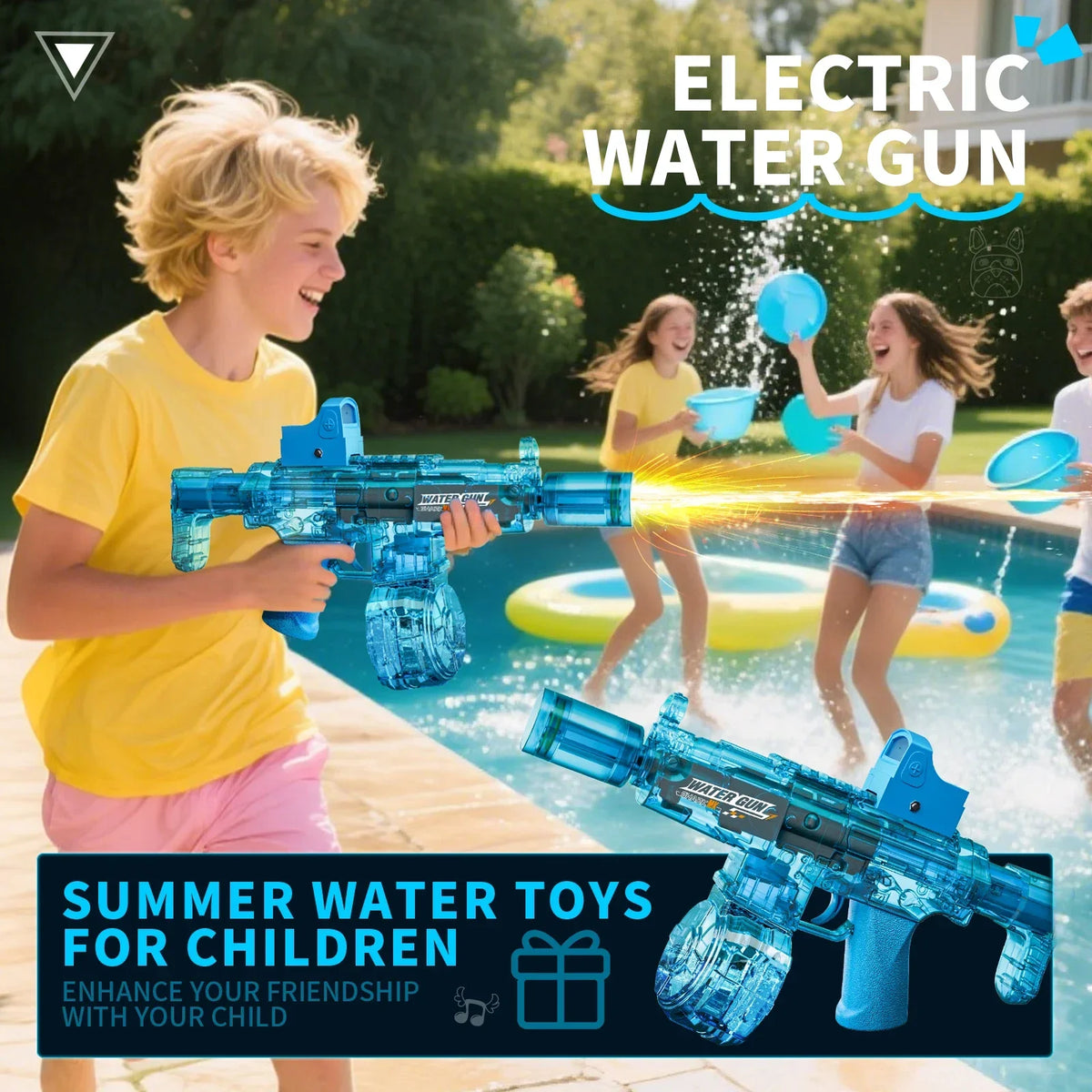 Doodad Co. Electric Water Gun — Automatic, Light-Up Effects