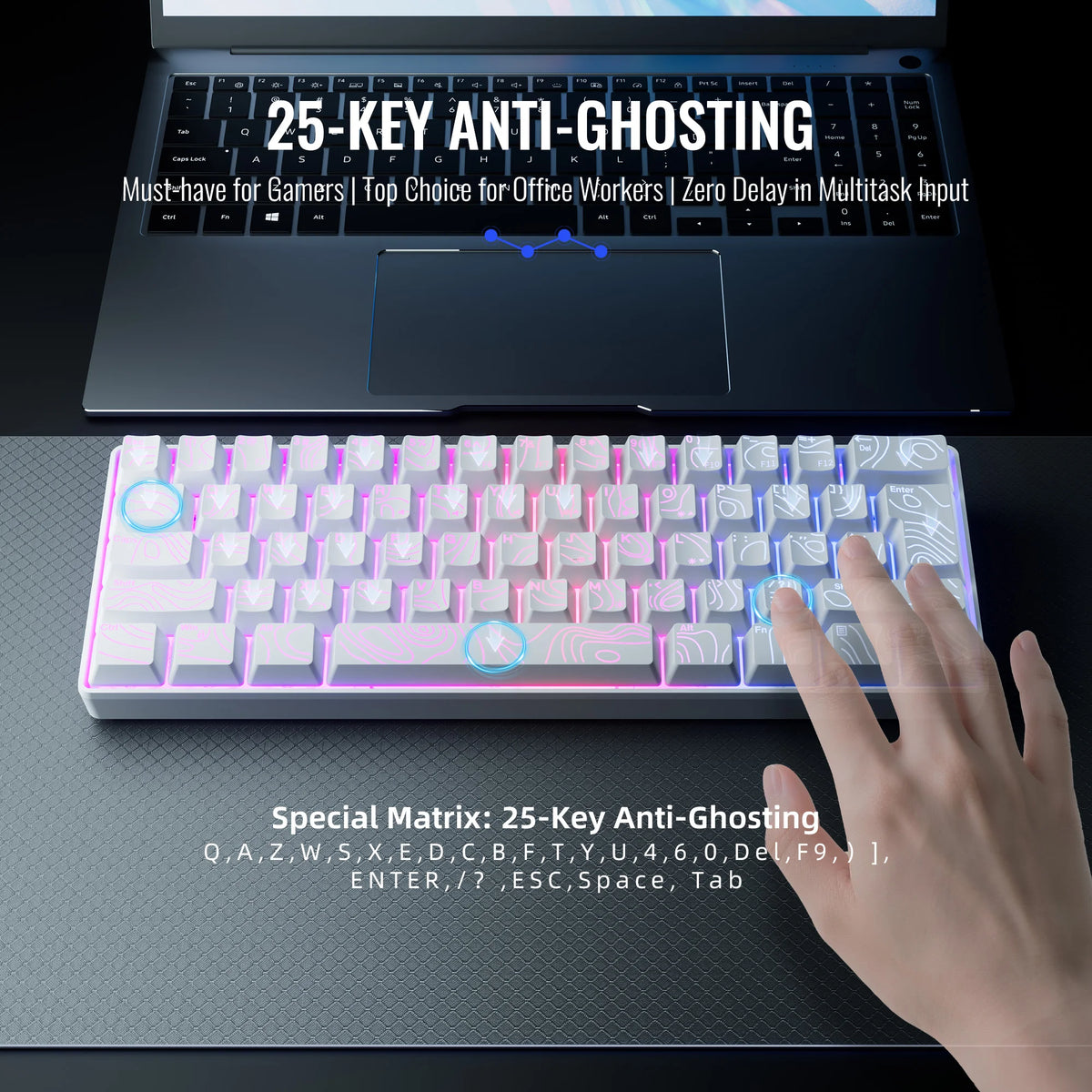 Doodad Co. 60% RGB Gaming Keyboard — Compact Backlit Layout