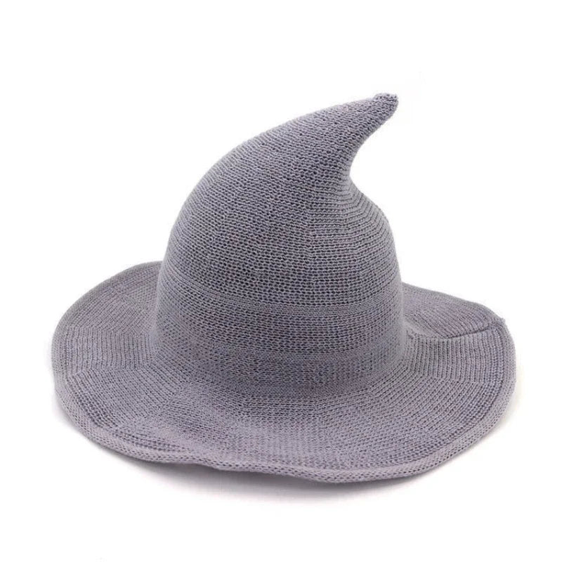 Doodad Co. Knit Witch Hat — Cozy Wool Blend, Vintage Halloween Costume Accessory