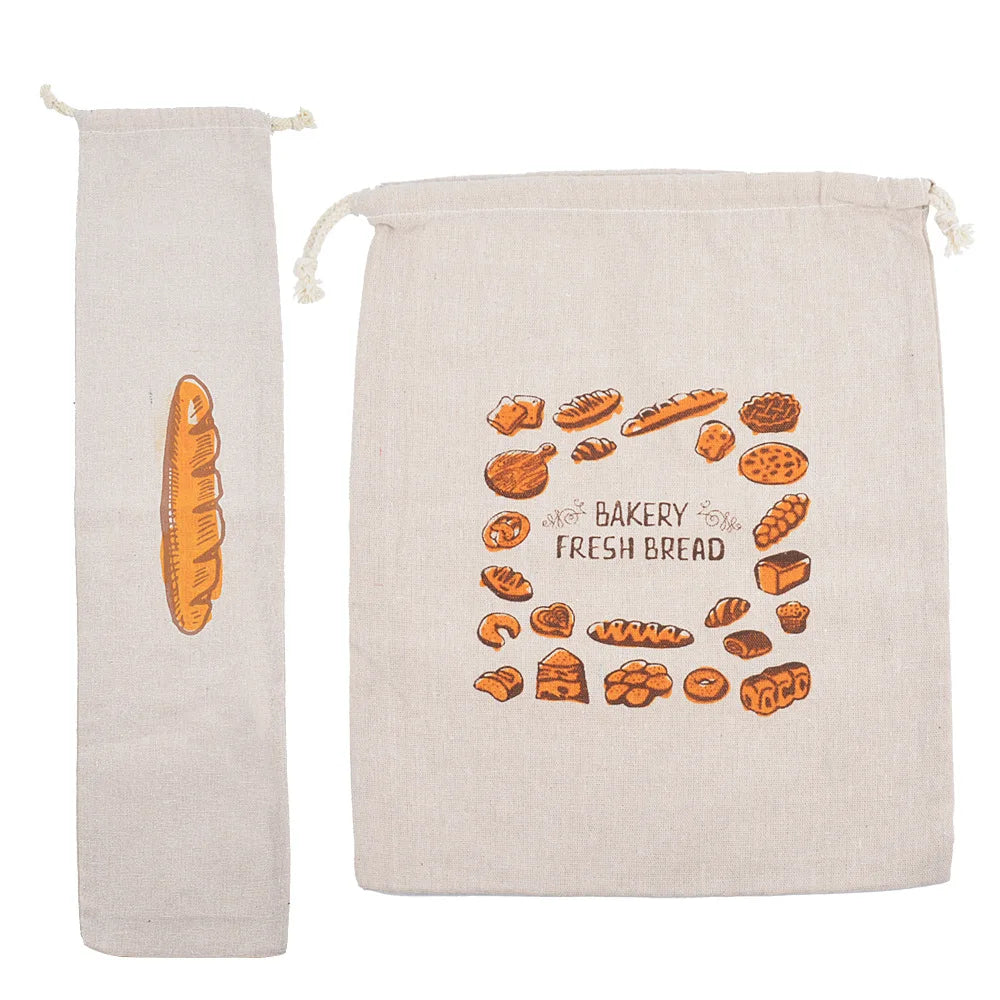 Doodad Co. Linen Bread Bags — Reusable, Washable Storage