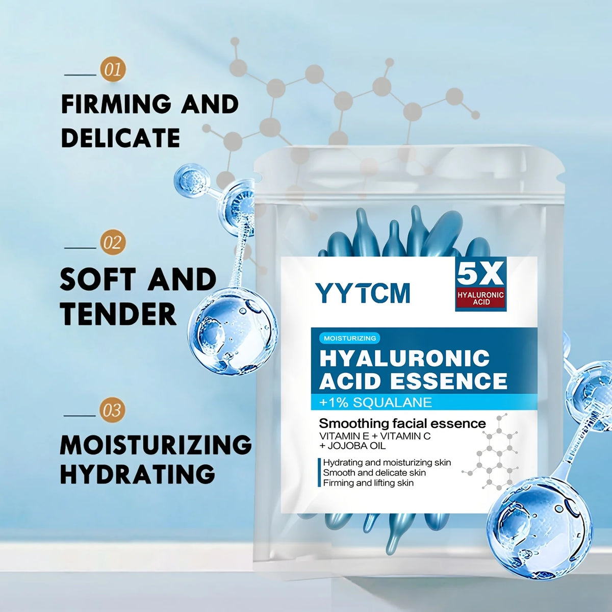 Doodad Co. Hyaluronic Acid Essence Capsules — Deep Moisturizing, 30-Capsule Pack