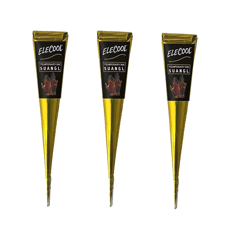 Doodad Co. Henna Tattoo Cones — Multi-Color Set, Temporary Body Art