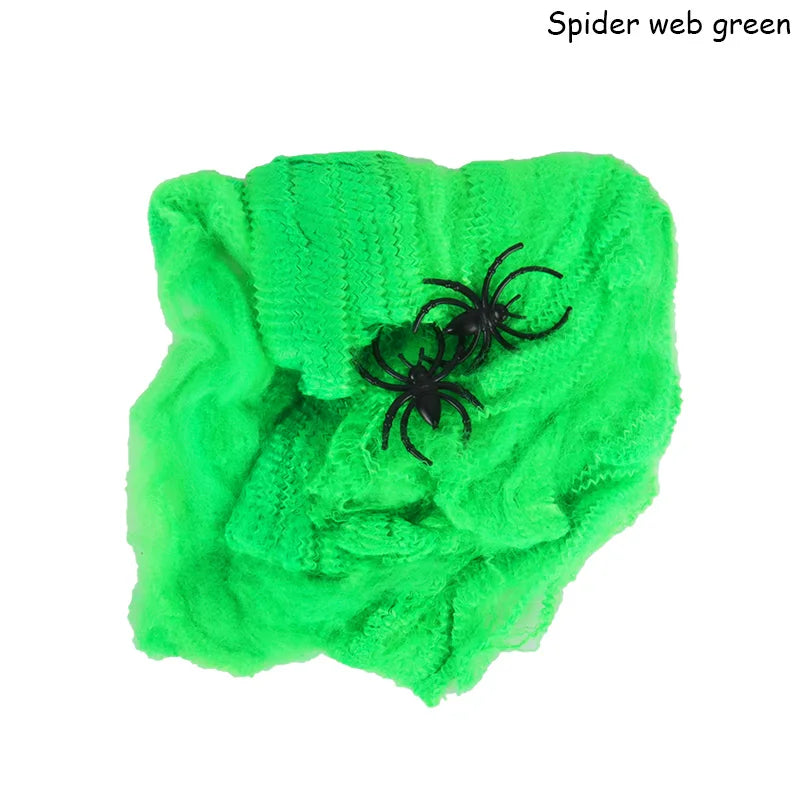 Doodad Co. Stretchy Spider Web Decoration — Instant Cobweb Effect, Haunted House Ready