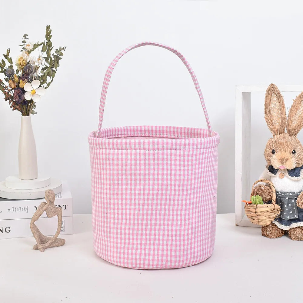Doodad Co. Plaid Trick-or-Treat Tote — Large Capacity Candy Basket, Halloween Essential