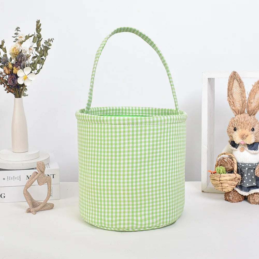 Doodad Co. Plaid Trick-or-Treat Tote — Large Capacity Candy Basket, Halloween Essential