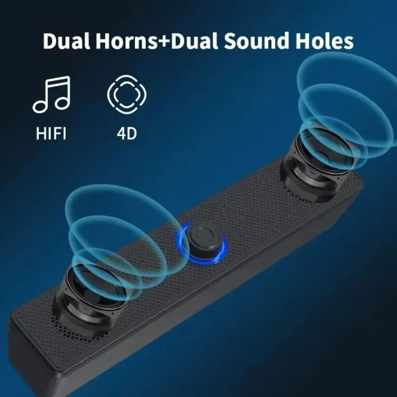 Doodad Co. Bluetooth Soundbar — 3D Surround Sound, Built-In Subwoofer