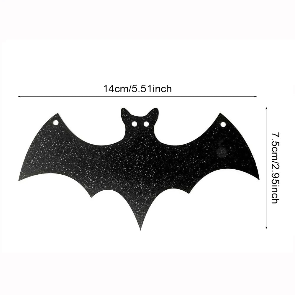 Doodad Co. Paper Bat Banner — Hanging Garland, "Happy Halloween" Flag