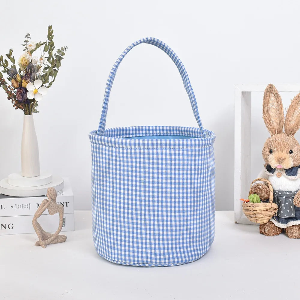 Doodad Co. Plaid Trick-or-Treat Tote — Large Capacity Candy Basket, Halloween Essential