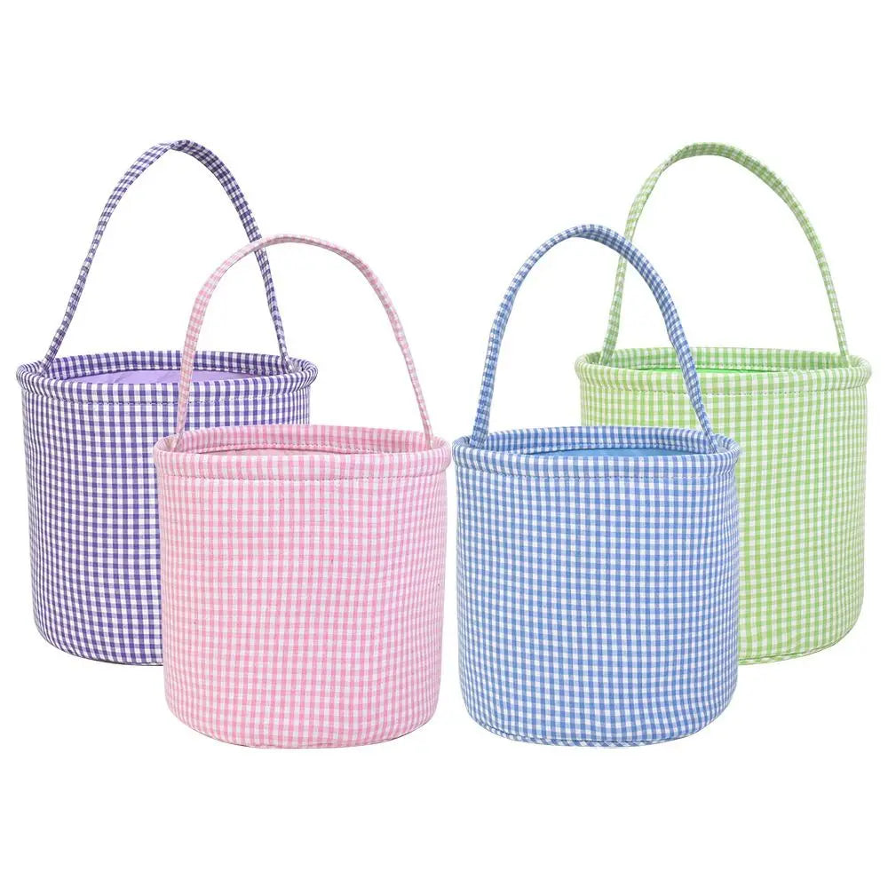 Doodad Co. Plaid Trick-or-Treat Tote — Large Capacity Candy Basket, Halloween Essential