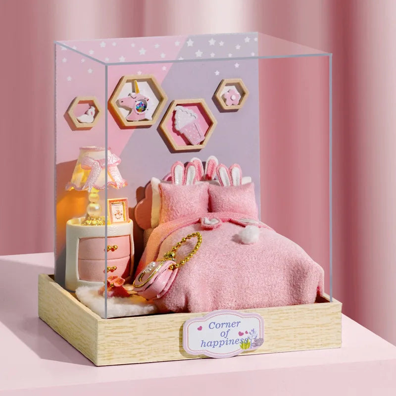Doodad Co. DIY Dollhouse Kit — 3D Wooden Puzzle, Miniature Build