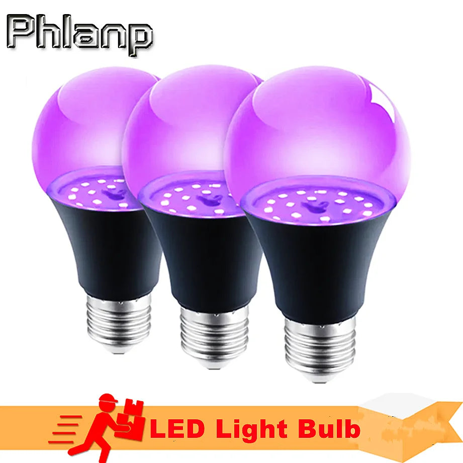 Doodad Co. UV Blacklight Bulb — E27 Fit, Glow-in-the-Dark Party Effect