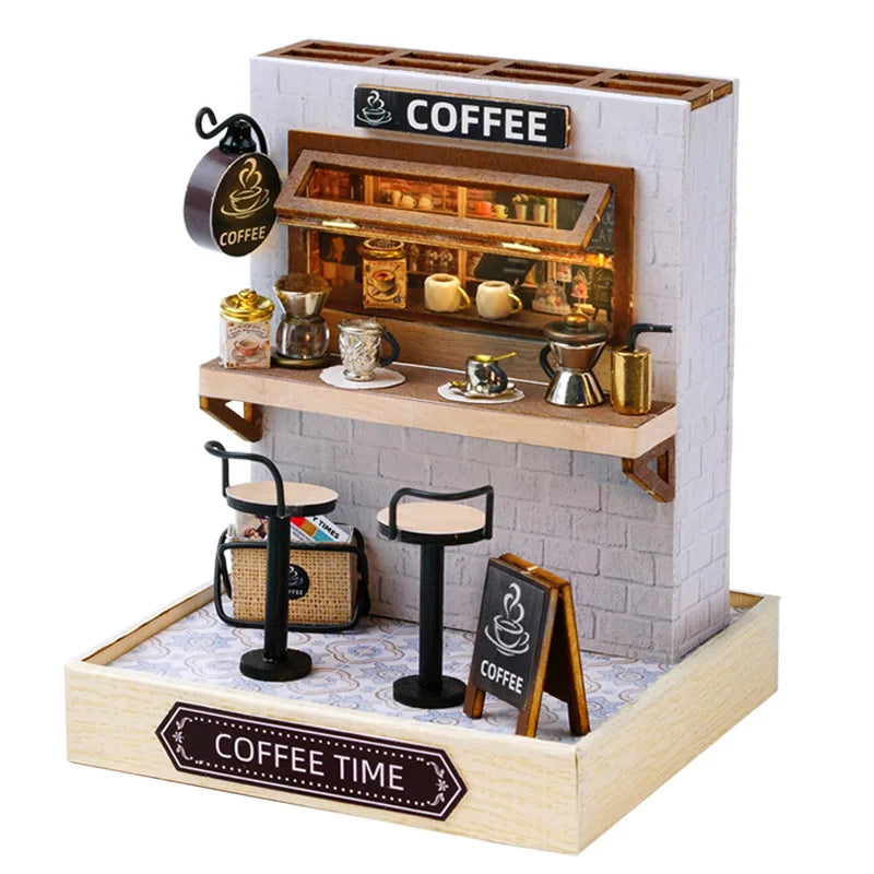 Doodad Co. DIY Dollhouse Kit — 3D Wooden Puzzle, Miniature Build