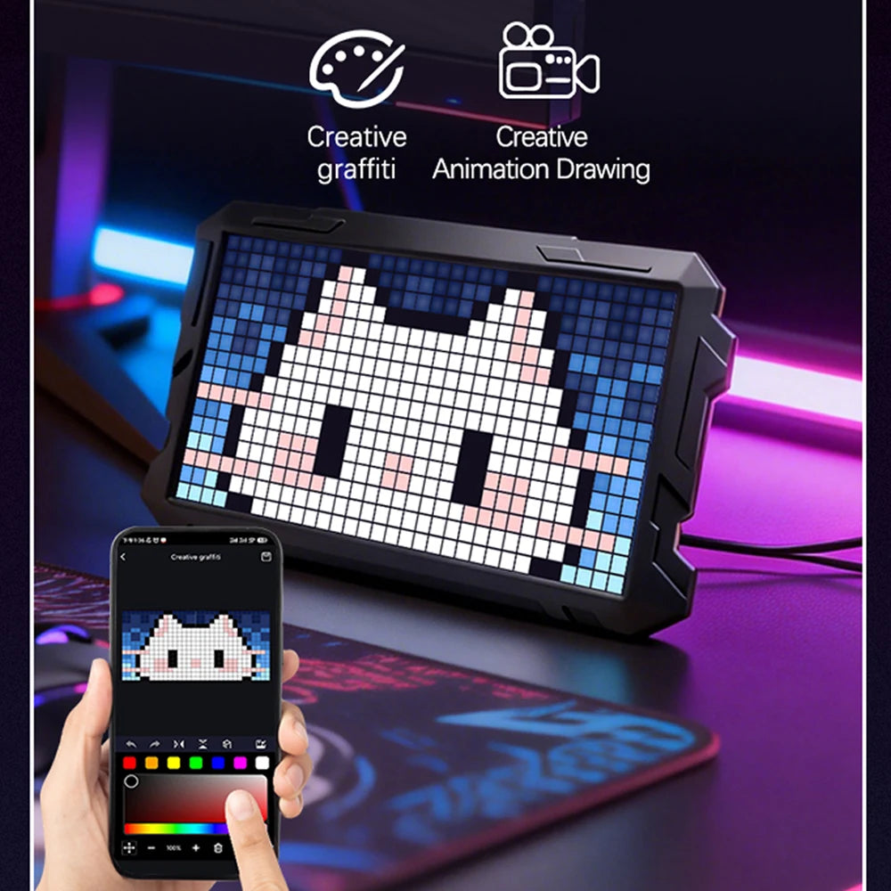 Doodad Co. Pixel Art LED Display — DIY Alarm Clock & Mood Light