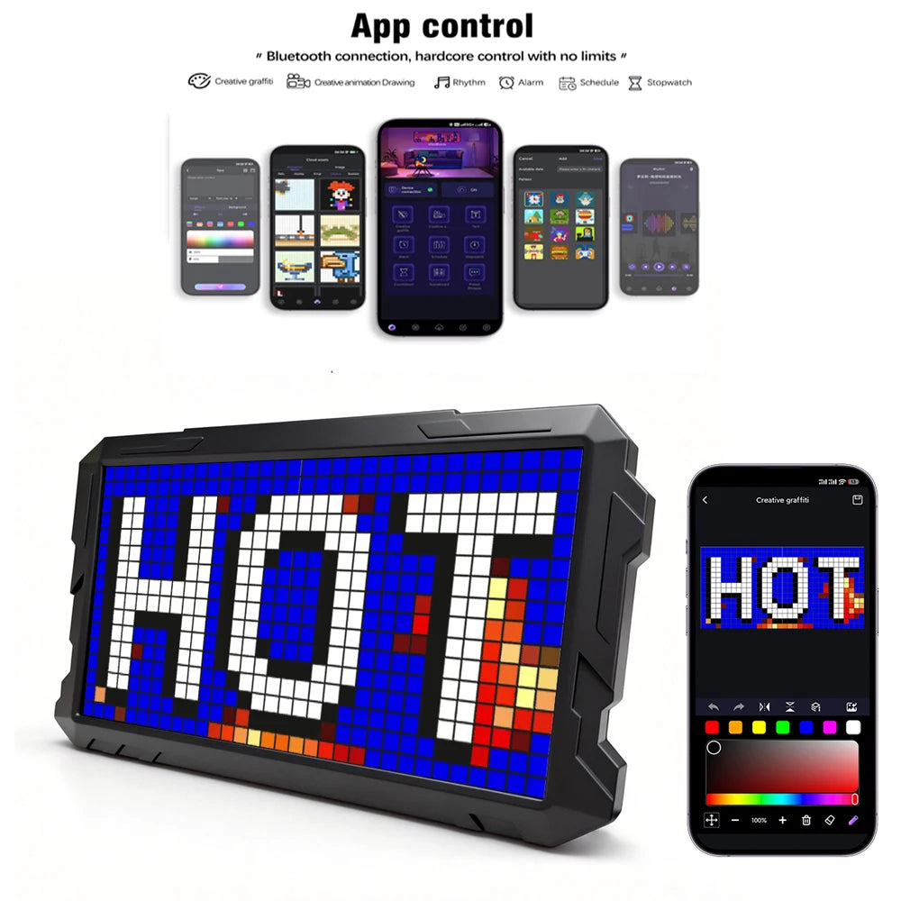 Doodad Co. Pixel Art LED Display — DIY Alarm Clock & Mood Light