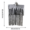 Doodad Co. Hanging Gauze Ghost — Skeleton Skull Yard Prop, Haunted House Decor