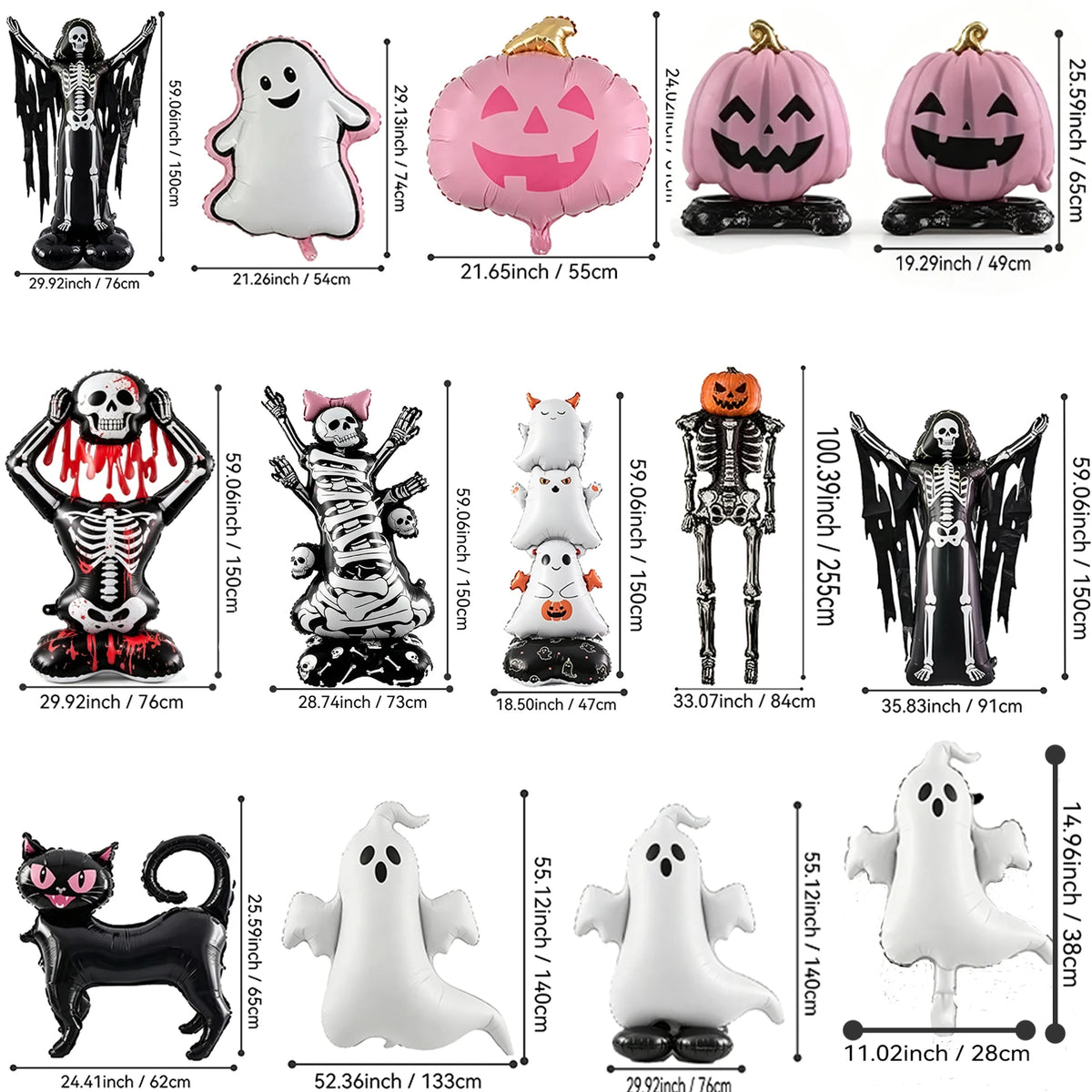 Doodad Co. Haunted House Foil Balloon Set — Trick-or-Treat Party Decor