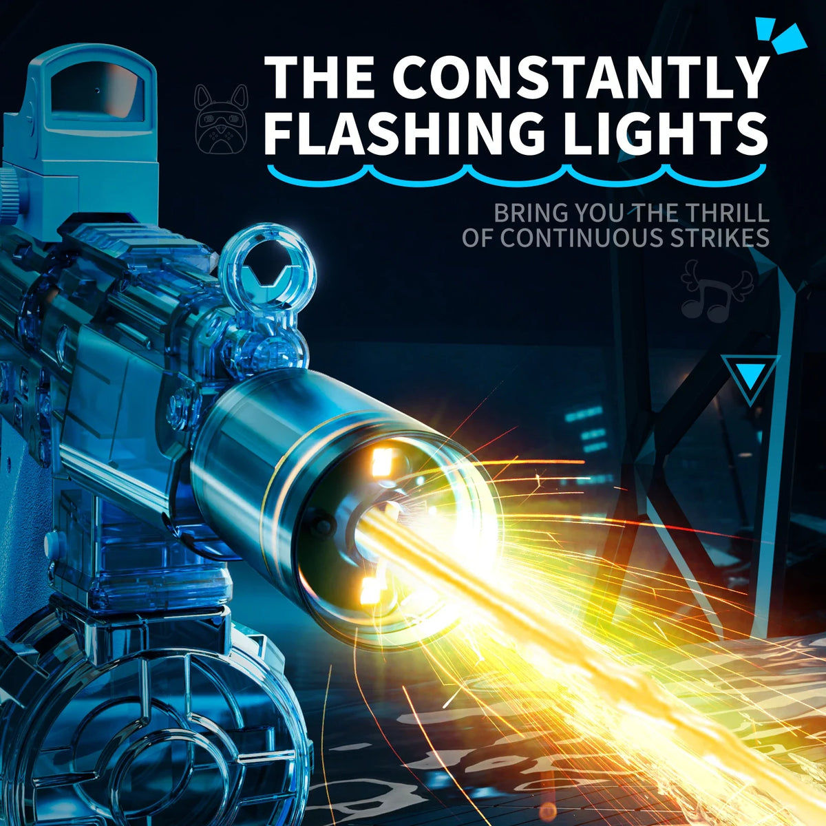 Doodad Co. Electric Water Gun — Automatic, Light-Up Effects