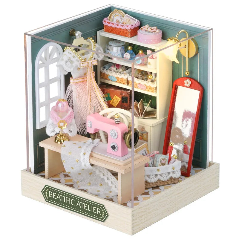 Doodad Co. DIY Dollhouse Kit — 3D Wooden Puzzle, Miniature Build
