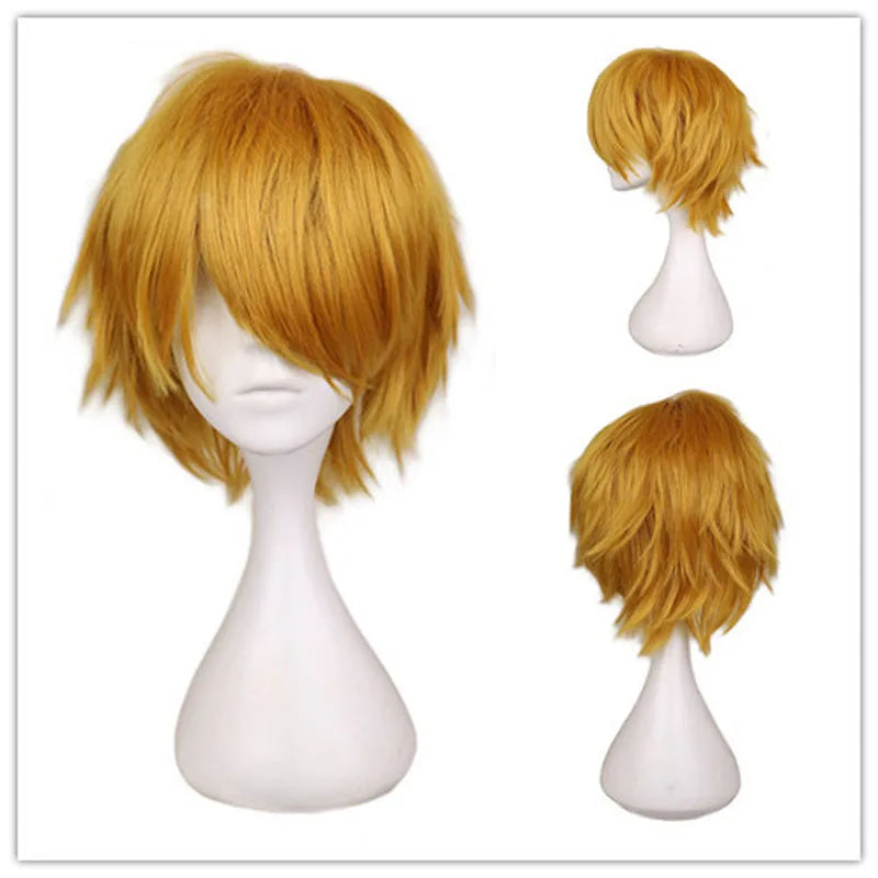 Doodad Co. Cosplay Costume Wig — Heat-Resistant Fiber, 12-Inch Anime Style