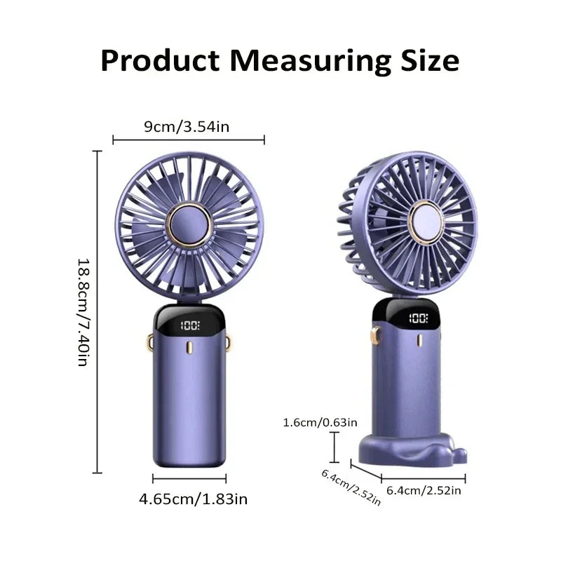 Doodad Co. Portable Neck Fan — 5-Speed, USB Rechargeable