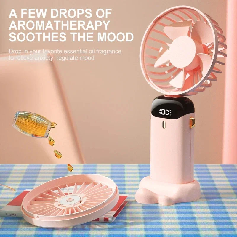 Doodad Co. Portable Neck Fan — 5-Speed, USB Rechargeable