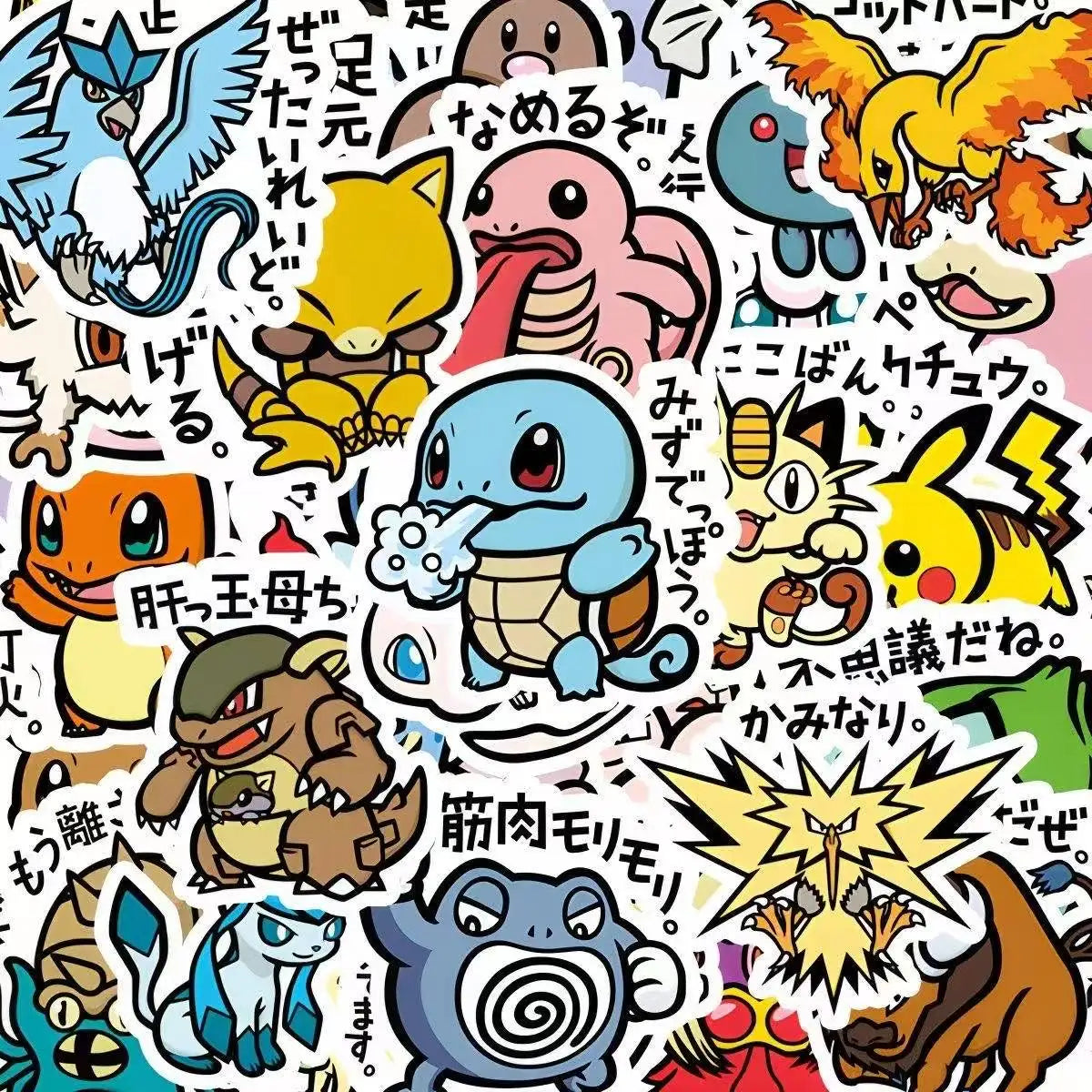 Doodad Co. Anime Character Stickers — 56-Piece Set, Waterproof Decals