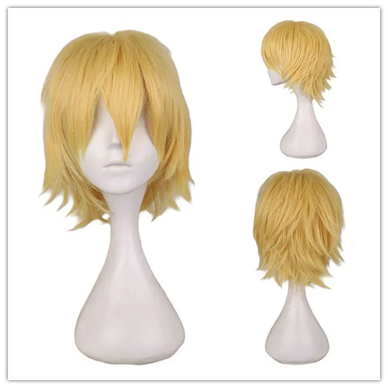 Doodad Co. Cosplay Costume Wig — Heat-Resistant Fiber, 12-Inch Anime Style