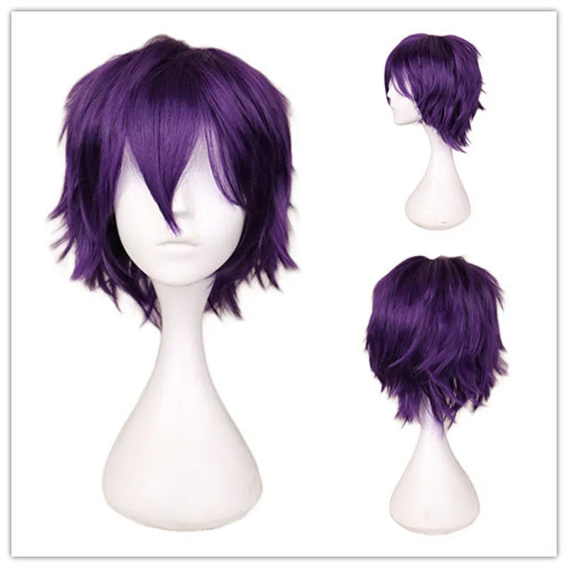 Doodad Co. Cosplay Costume Wig — Heat-Resistant Fiber, 12-Inch Anime Style