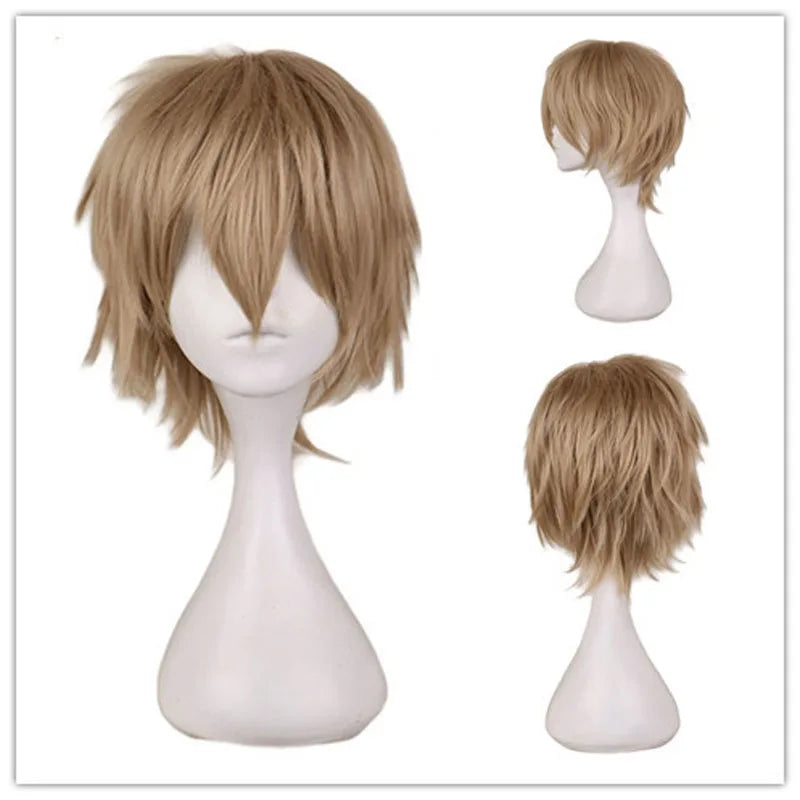 Doodad Co. Cosplay Costume Wig — Heat-Resistant Fiber, 12-Inch Anime Style