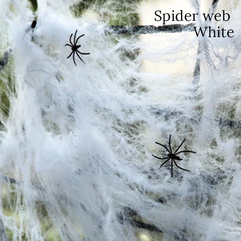 Doodad Co. Stretchy Spider Web Decoration — Instant Cobweb Effect, Haunted House Ready
