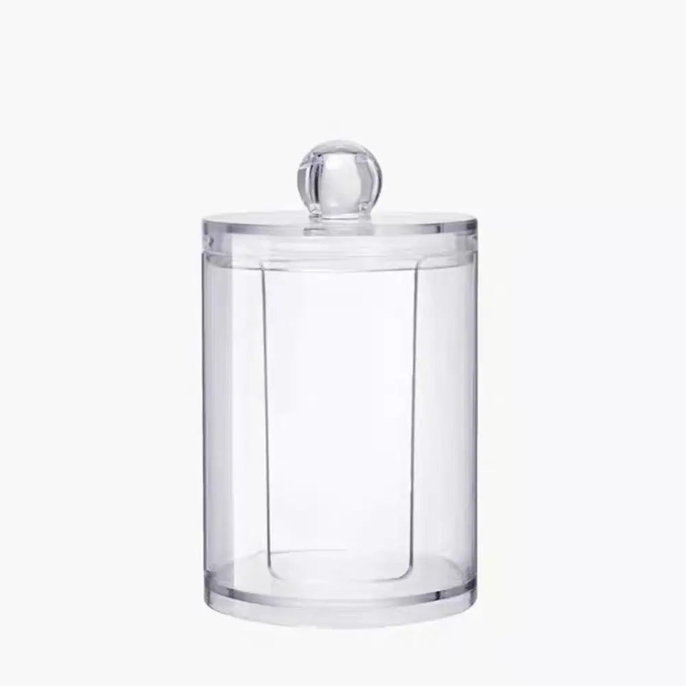 Doodad Co. Cotton Swab Storage Box — Clear Acrylic, Portable Case