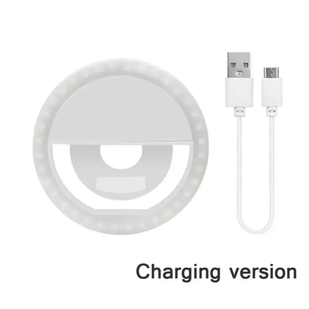 Doodad Co. LED Selfie Ring Light — Clip-On, USB Rechargeable